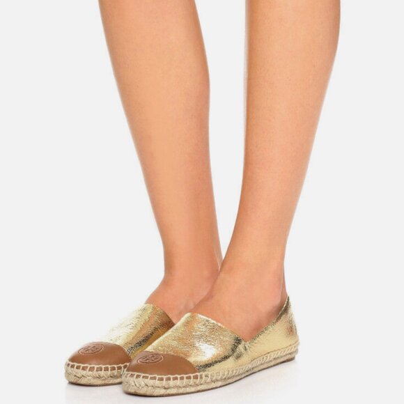 Tory Burch Shoes - Tory Burch Colorblock Logo Leather Espadrille Flat, Size 8 1/2